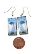 Woman with Parasol Earrings